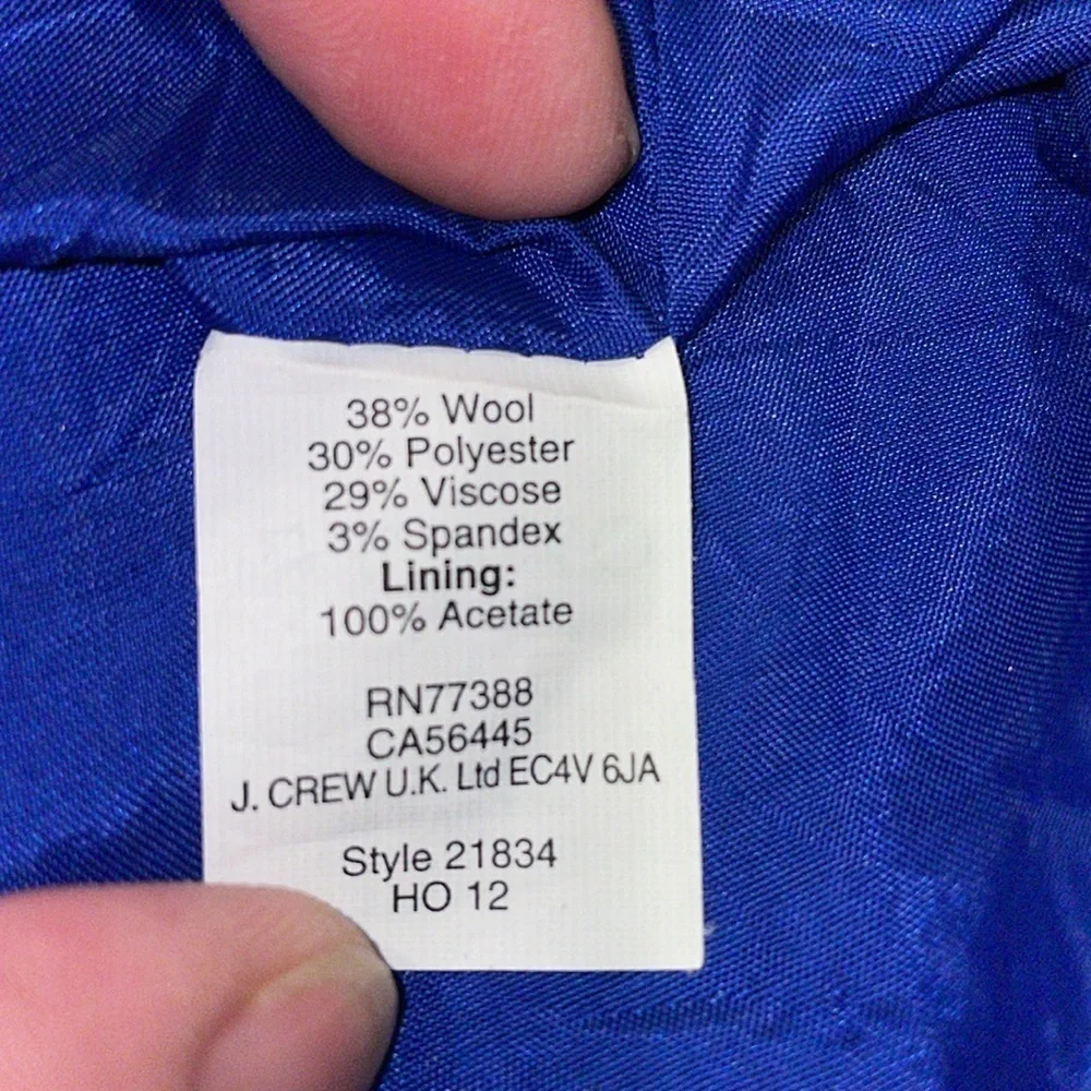 J Crew Wool Blend Mini Dress.  Fully‎ lined.  Size 0